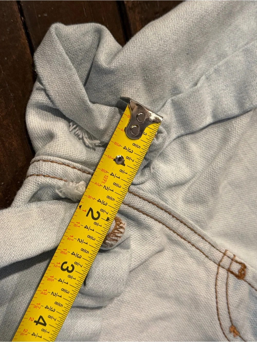 One Teaspoon Light Blue Button-Fly Denim Shorts